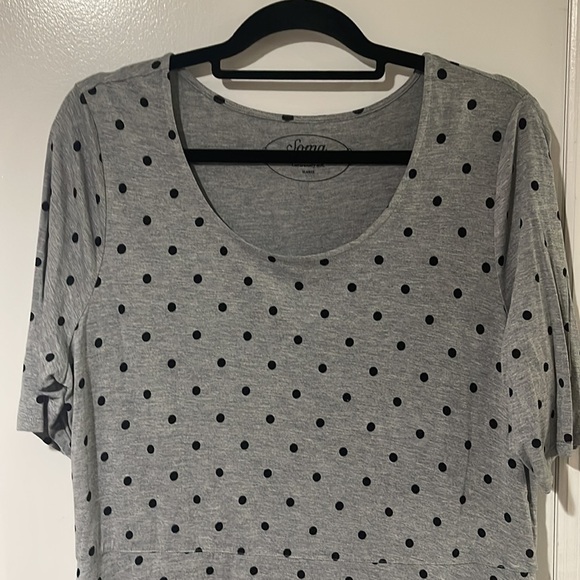 Soma Women's Polka Dot Crew Neck Dress Size XL - Picture 2 of 7